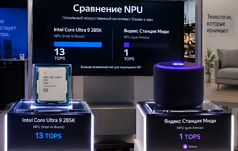 NPU Intel Core Ultra 9 285K VS Яндекс станция