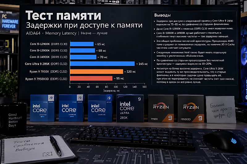 Тест работы RAM DDR5 с Intel Core Ultra 9 285K