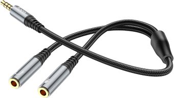 Адаптер Hoco UPA21 Jack 3.5- х2 Jack 3.5