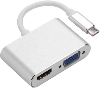Адаптер USBTOP USB 3.1 Type-C - HDMI/VGA