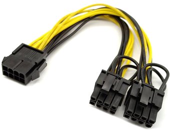 Кабель USBTOP 6+2 pin - 2х 6+2 pin ver.02