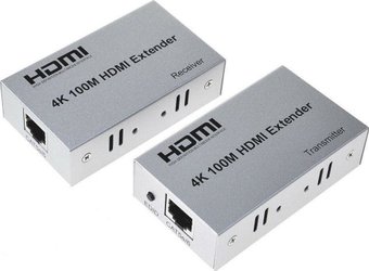 Удлинитель USBTOP HDMI UltraHD 4K активный на 100м по витой паре RJ45, комплект