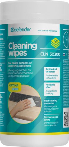 Влажные салфетки Defender CLN 30300 Optima