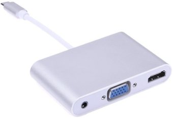 Адаптер USBTOP USB3.1 Type-C на HDMI/VGA/3.5mm