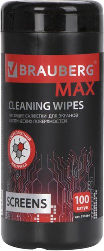 Влажные салфетки BRAUBERG Max 513284