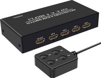 KVM переключатель USBTOP HDMI 2.0 4K 60Гц USB2.0/USB-C