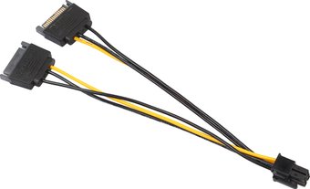 Кабель USBTOP 2x SATA на 6pin