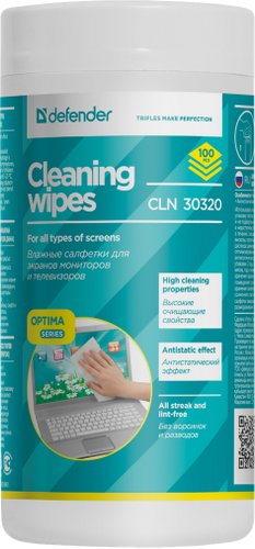 Влажные салфетки Defender CLN 30320 Optima