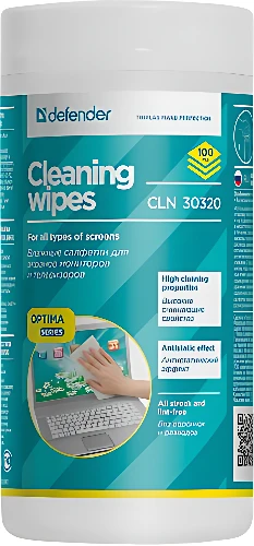 Влажные салфетки Defender CLN 30320 Optima
