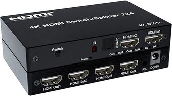 Переключатель USBTOP 2x4 HDMI PRO 4K 60Hz