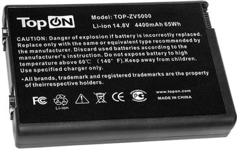 Аккумуляторы для ноутбуков TopON TOP-ZV5000